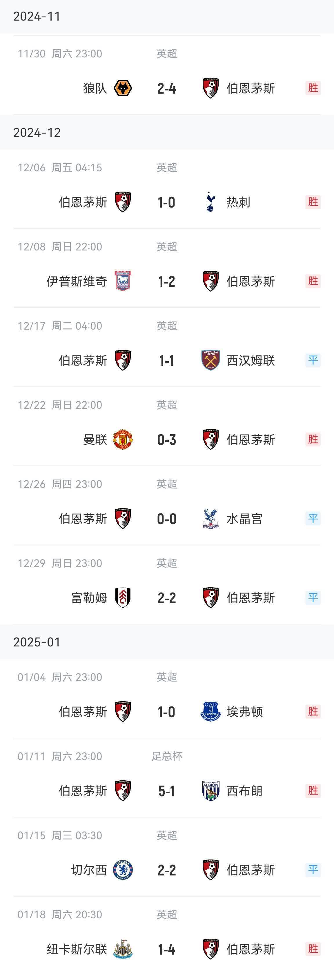 伯恩茅斯主场不敌对手，输球收场